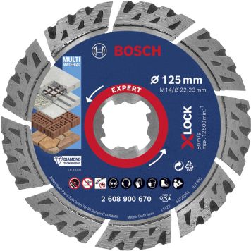Timanttikatkaisulaikka Bosch EXPERT MultiMaterial 125 mm X-LOCK