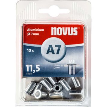 Alu-Niittimutteri Novus A7 x M5 10 kpl