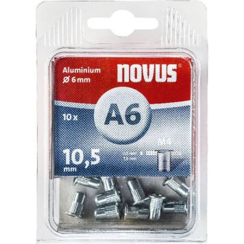 Alu-Niittimutteri Novus A6 x M4 10 kpl