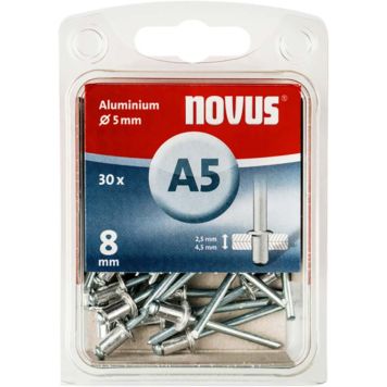 Alu-Niitti Novus A5 x 8mm 30 kpl
