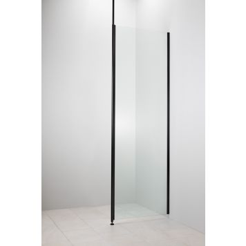 Kiinteä suihkuseinä Camargue Helmi kirkas/musta alumiini 50 cm