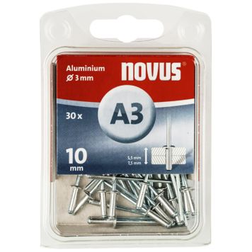 Alu-Niitti Novus A3 x 10mm 30 kpl
