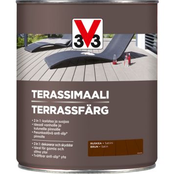 Terassimaali V33 Ruskea 2,5 L