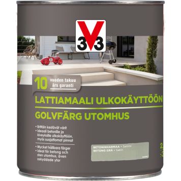 Lattiamaali V33 Betoninharmaa 2,5 L