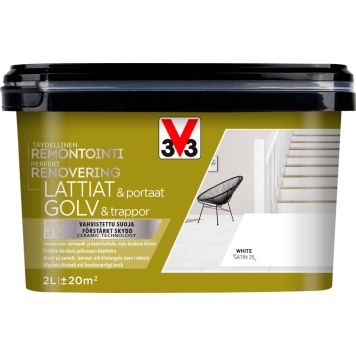 Lattia-/porrasmaali V33 Valkoinen