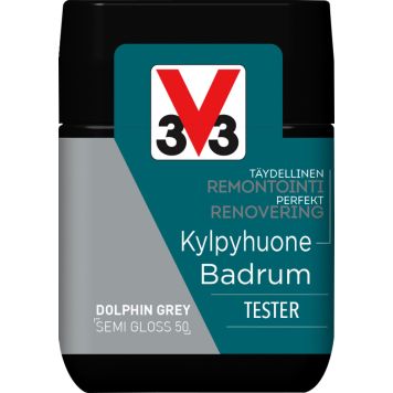 Kaakelimaali Seinille V33 Dolphin Grey 75 ml Testeri