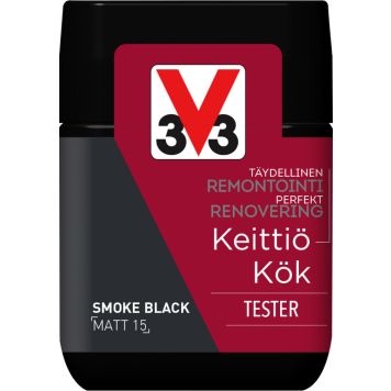 Kalustemaali Keittiö V33 Mattamusta 75 ml Testeri