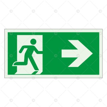 Huomiokyltti Poistumisreitti Oikea