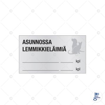 Tarra asunnossa lemmikkieläimiä 70 x 40 mm