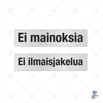 Tarra ei mainoksia/ilmaisjakelua 85 x 20 mm