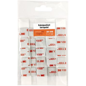 Kilpikiinnike 2-puolinen 5 x 5 kpl