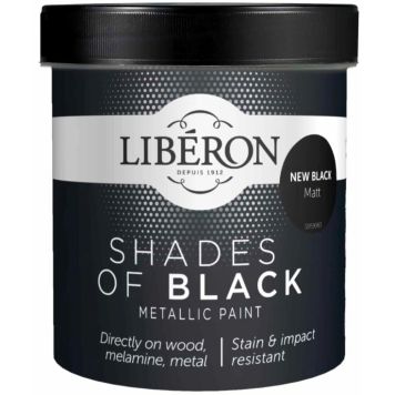 Metalliefektimaali Liberon Shades of Black Matt 500 ml