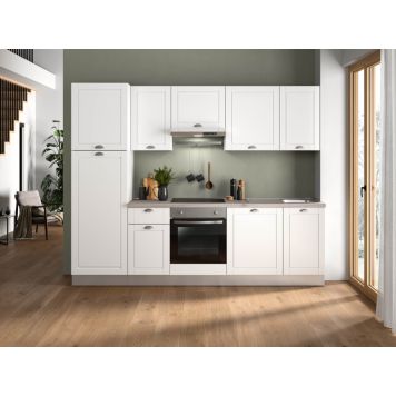 Keittiökokonaisuus Marinelli Anastasia mattavalkoinen 2,7 m, esikoottu