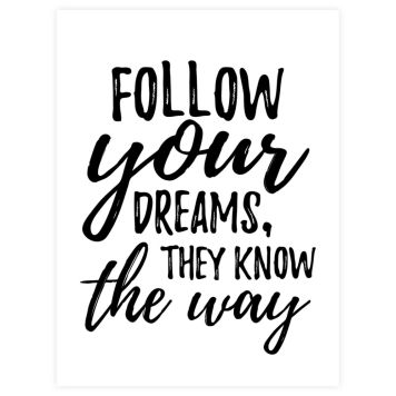 Painokuva Art Link Follow Your Dreams 30 x 40 cm