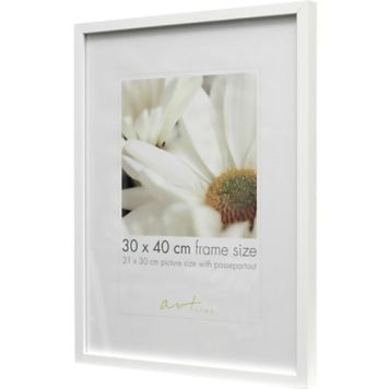 Valokuvakehys Leila Musta/Valkoinen/Tammi 30 x 40 cm Valkoinen