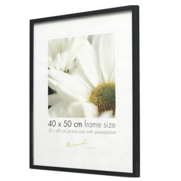 Valokuvakehys Leila Musta/Valkoinen/Tammi 40 x 50 cm Musta