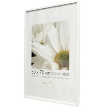 Valokuvakehys Leila Musta/Valkoinen/Tammi 50 x 70 cm Valkoinen
