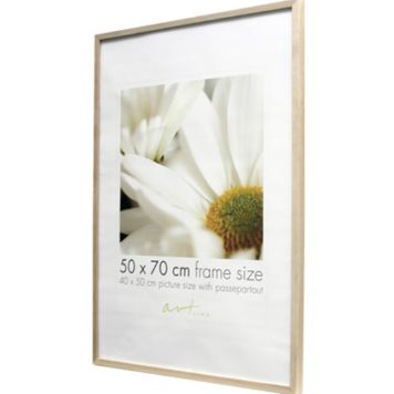 Valokuvakehys Leila Musta/Valkoinen/Tammi 50 x 70 cm Tammi