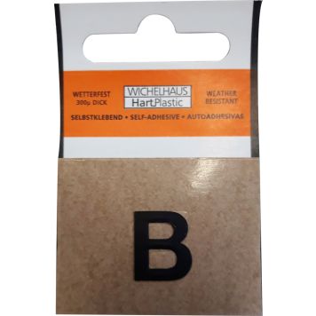 Kirjain Wichelhaus HartPlastic Musta 15 mm B