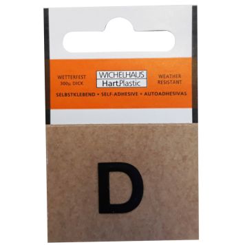 Kirjain Wichelhaus HartPlastic Musta 15 mm D