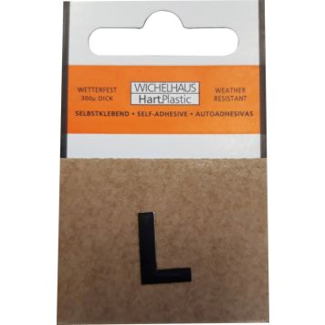 Kirjain Wichelhaus HartPlastic Musta 15 mm L