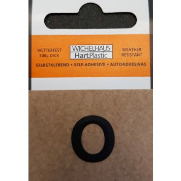 Kirjain Wichelhaus HartPlastic Musta 15 mm O
