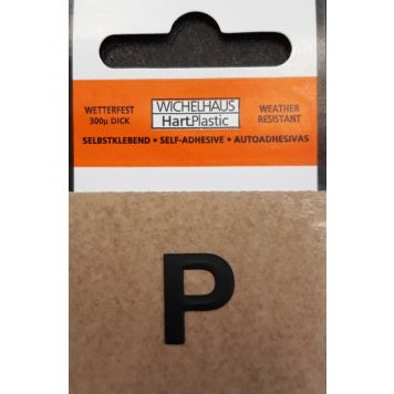 Kirjain Wichelhaus HartPlastic Musta 15 mm P