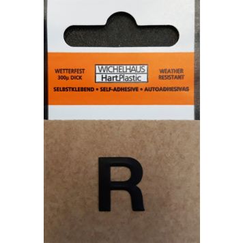 Kirjain Wichelhaus HartPlastic Musta 15 mm R