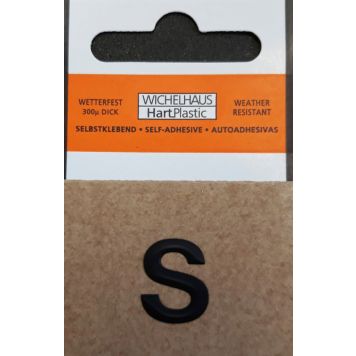 Kirjain Wichelhaus HartPlastic Musta 15 mm S