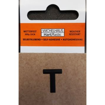 Kirjain Wichelhaus HartPlastic Musta 15 mm T
