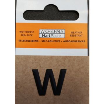 Kirjain Wichelhaus HartPlastic Musta 15 mm W