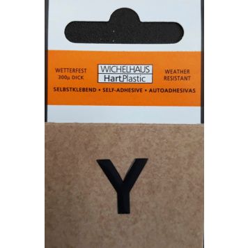Kirjain Wichelhaus HartPlastic Musta 15 mm Y