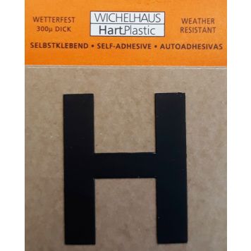 Kirjain Wichelhaus HartPlastic Musta 30 mm H