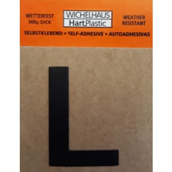 Kirjain Wichelhaus HartPlastic Musta 30 mm L