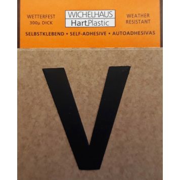 Kirjain Wichelhaus HartPlastic Musta 30 mm V