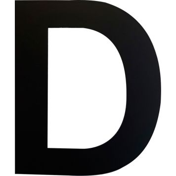 Kirjain Wichelhaus HartPlastic Musta 50 mm D