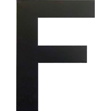 Kirjain Wichelhaus HartPlastic Musta 50 mm F