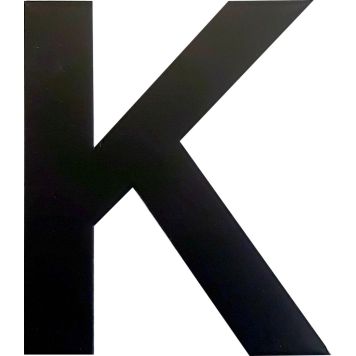 Kirjain Wichelhaus HartPlastic Musta 50 mm K