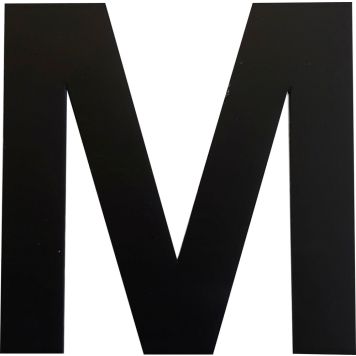 Kirjain Wichelhaus HartPlastic Musta 50 mm M