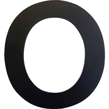 Kirjain Wichelhaus HartPlastic Musta 50 mm O