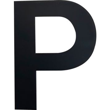 Kirjain Wichelhaus HartPlastic Musta 50 mm P