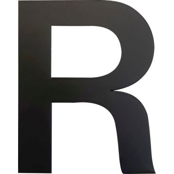 Kirjain Wichelhaus HartPlastic Musta 50 mm R