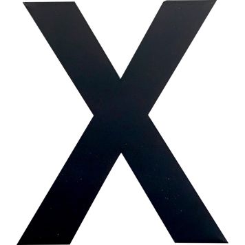 Kirjain Wichelhaus HartPlastic Musta 50 mm X