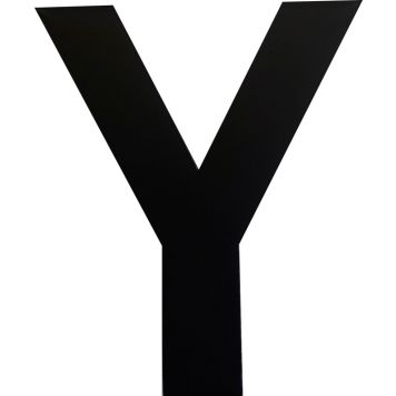 Kirjain Wichelhaus HartPlastic Musta 50 mm Y