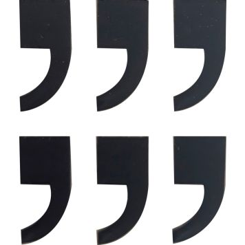 Merkki Wichelhaus HartPlastic Musta 50 mm Pilkku 6 kpl/pkt