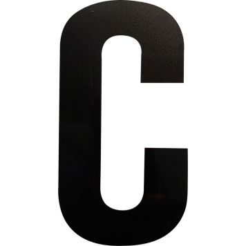 Kirjain Wichelhaus HartPlastic Musta 100 mm C