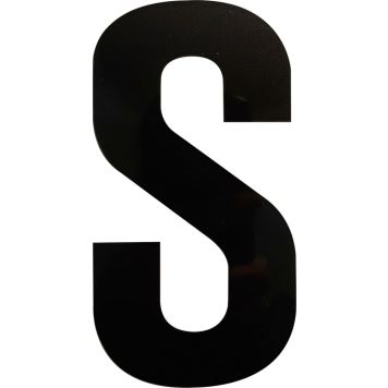 Kirjain Wichelhaus HartPlastic Musta 100 mm S