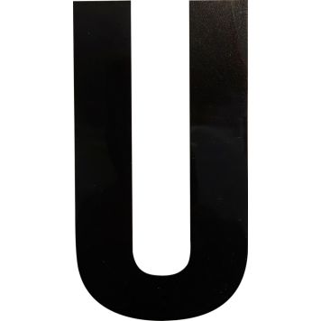 Kirjain Wichelhaus HartPlastic Musta 100 mm U