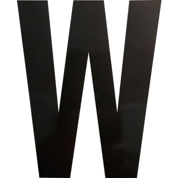 Kirjain Wichelhaus HartPlastic Musta 100 mm W