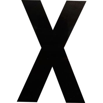 Kirjain Wichelhaus HartPlastic Musta 100 mm X